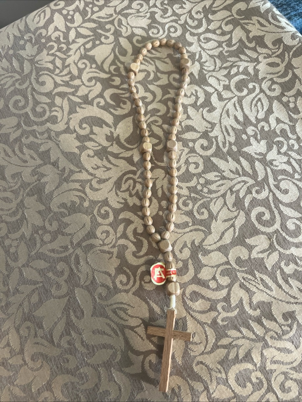 Wooden Rosary Made In Italy With Original Company Logo Attached  Religion